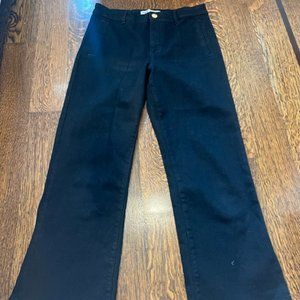 ZARA Black Jeans with gold button detail USA 8